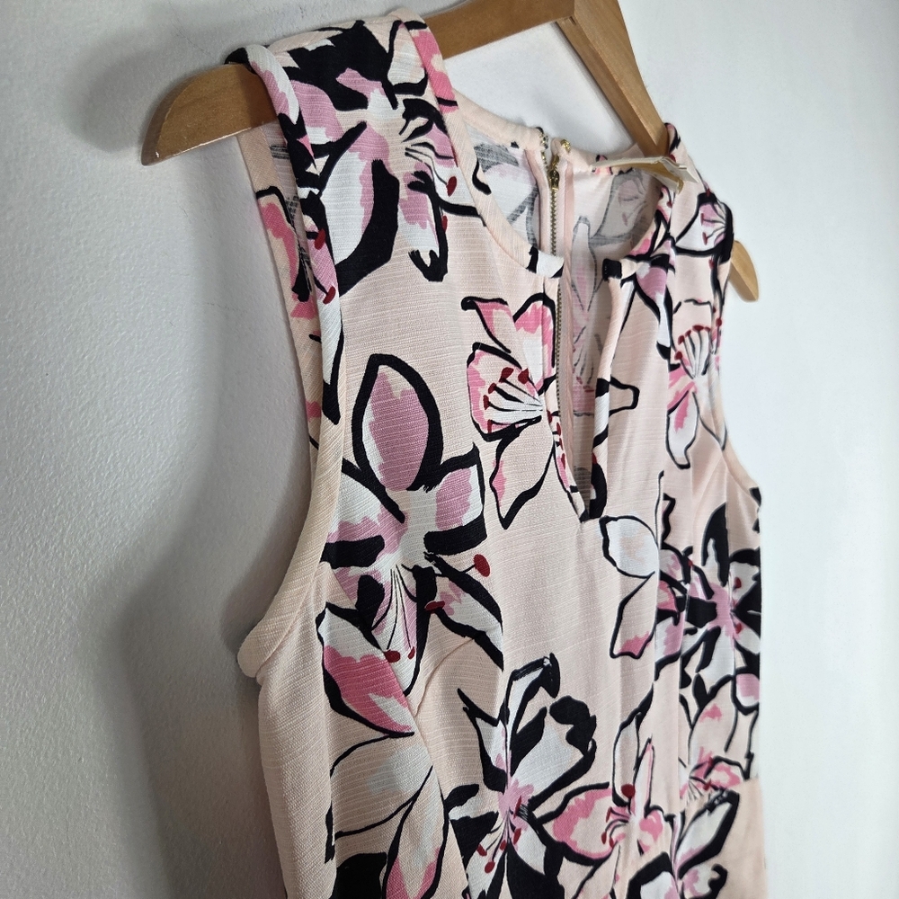 Lilly Pulitzer Tiger Lilly Floral Print Sleeveless Textured Mini Sheath Dress - Picture 5 of 13